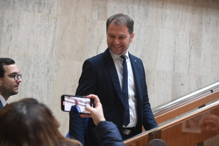 Igor Matovič (OĽaNO) prichádza na 128. schôdzu vlády SR 15. decembra 2022 v Bratislave. Foto: TASR/Martin Baumann