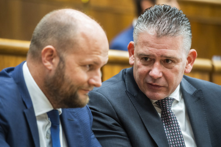 Jaroslav Naď a Roman Mikulec. Foto: Jaroslav Novák/TASR