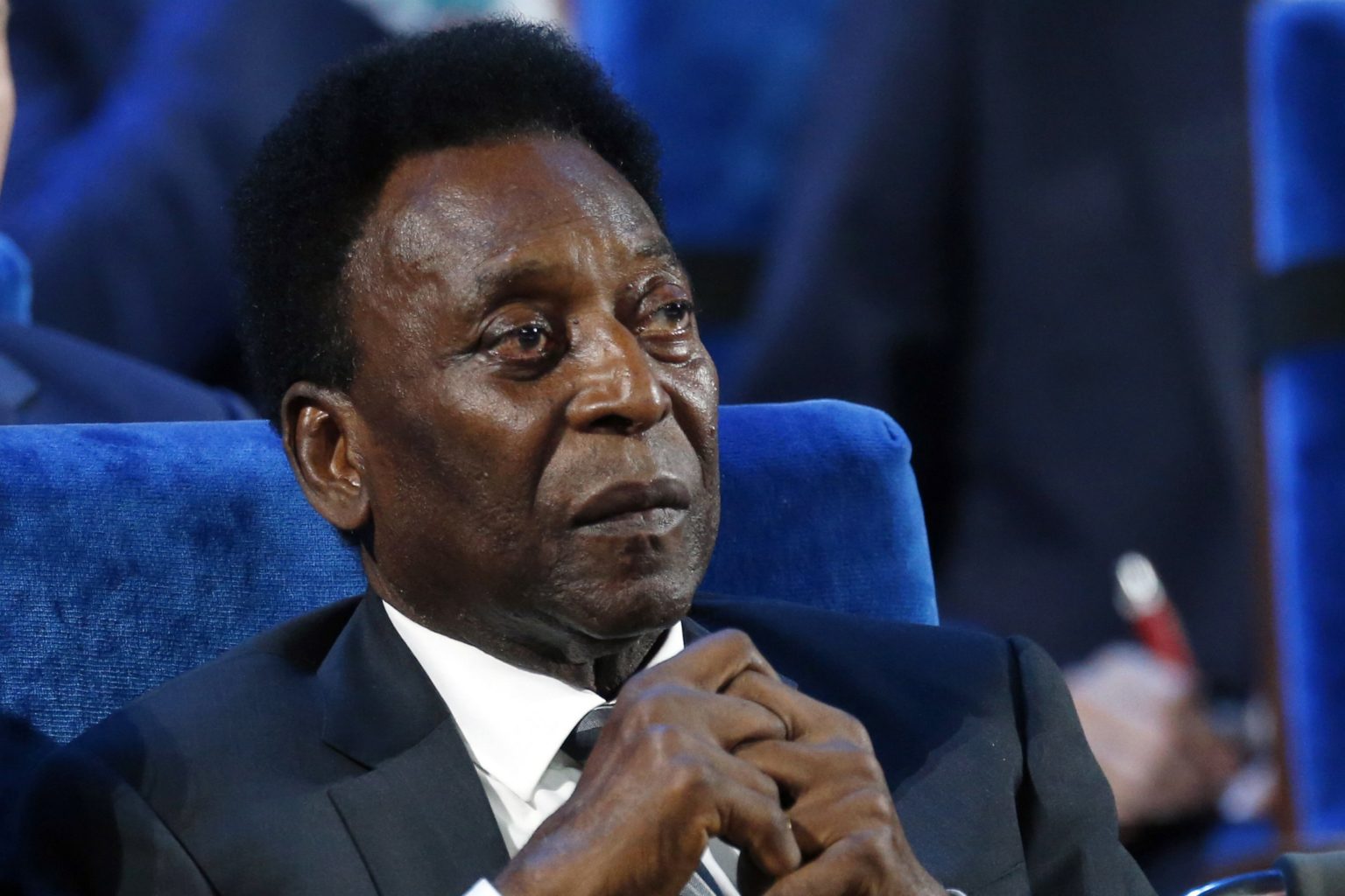 Na archívnej snímke Pelé pred žrebom MS 2018 v Rusku. Foto:  TASR/AP