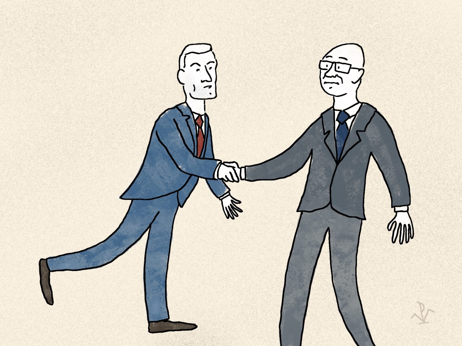 Peter Pellegrini a Richard Sulík. Ilustrácia: Vlado Palša