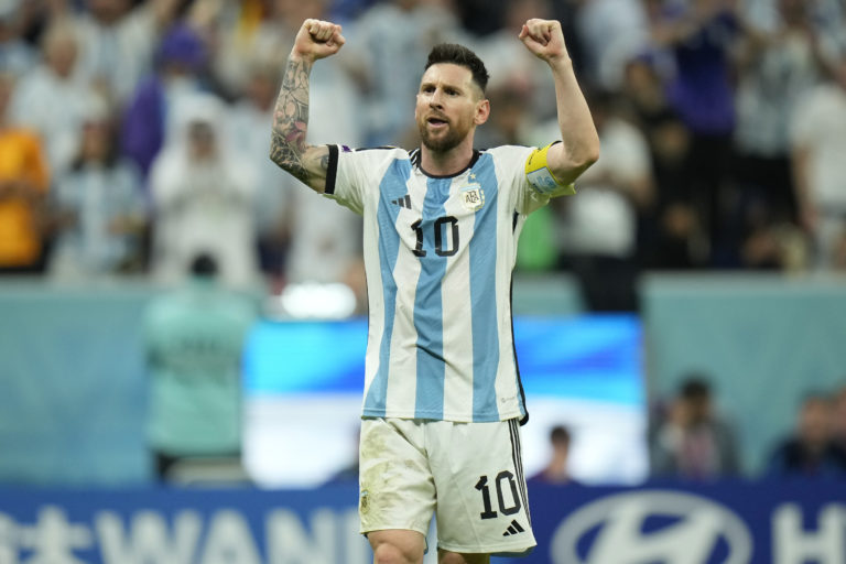 Lionel Messi oslavuje strelený gól. Foto: TASR/AP