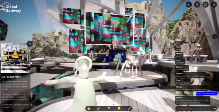 Párty na metaverze z dielne EÚ. Foto: reprofoto YouTube