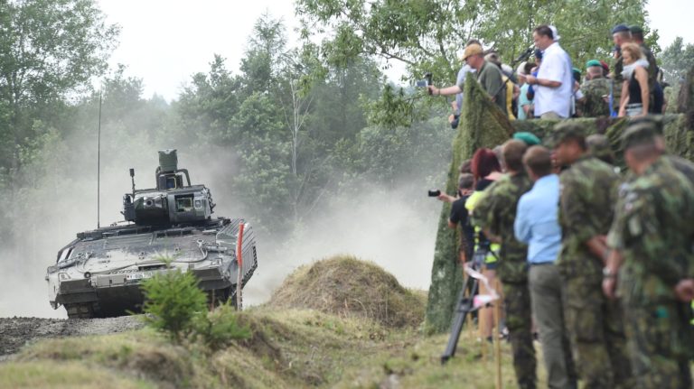 Bojové vozidlo pechoty Puma v českom vojenskom priestore Libavá v roku 2017. Foto: Profimedia.sk