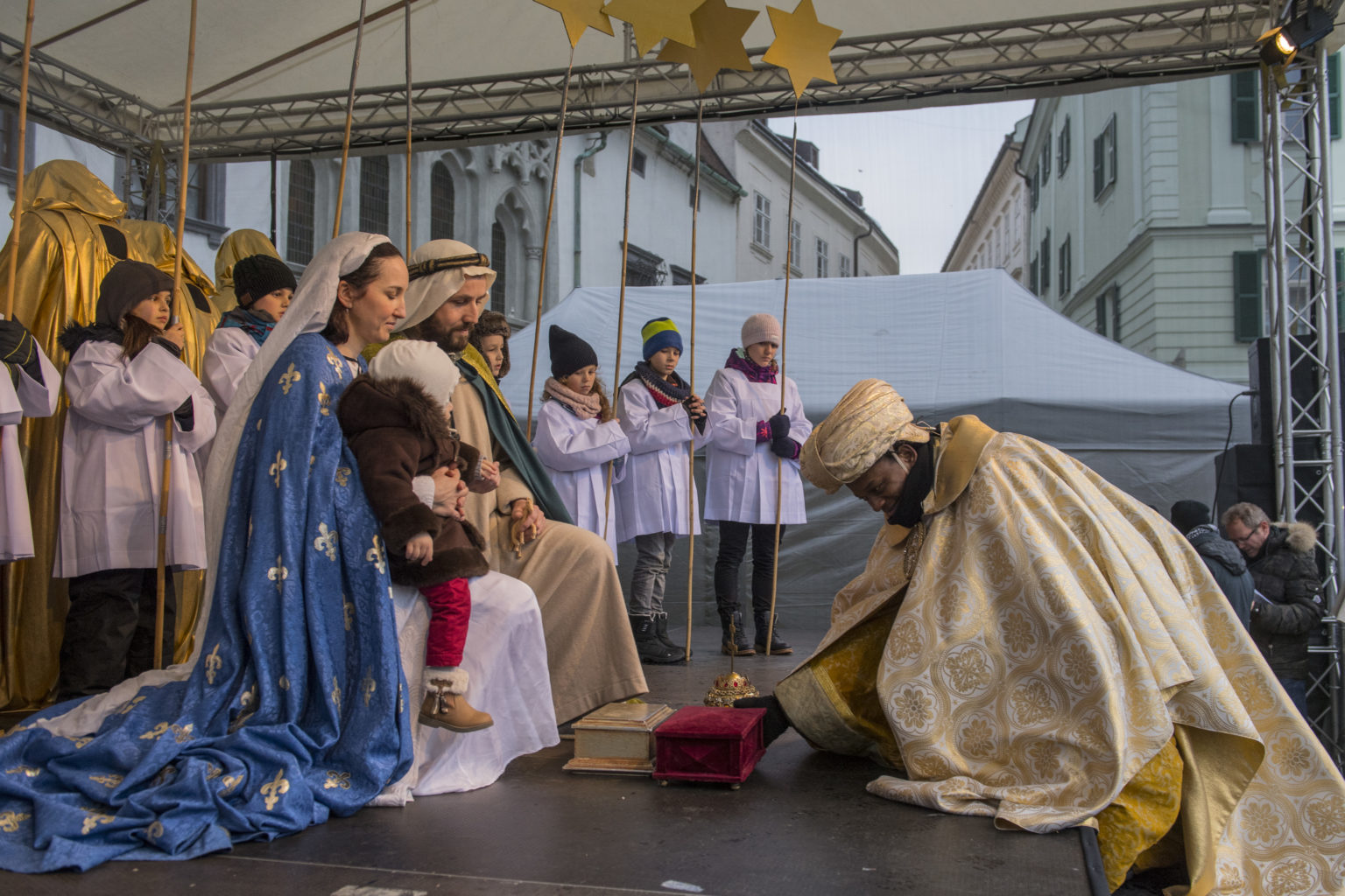 Trojkráľový sprievod v Bratislave. Foto: TASR/Michal Svítok