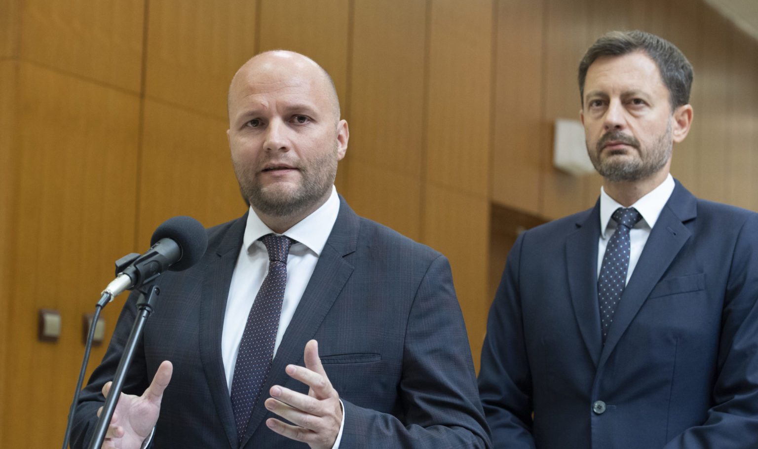 Jaroslav Naď a Eduard Heger. Foto: Pavel Neubauer/TASR