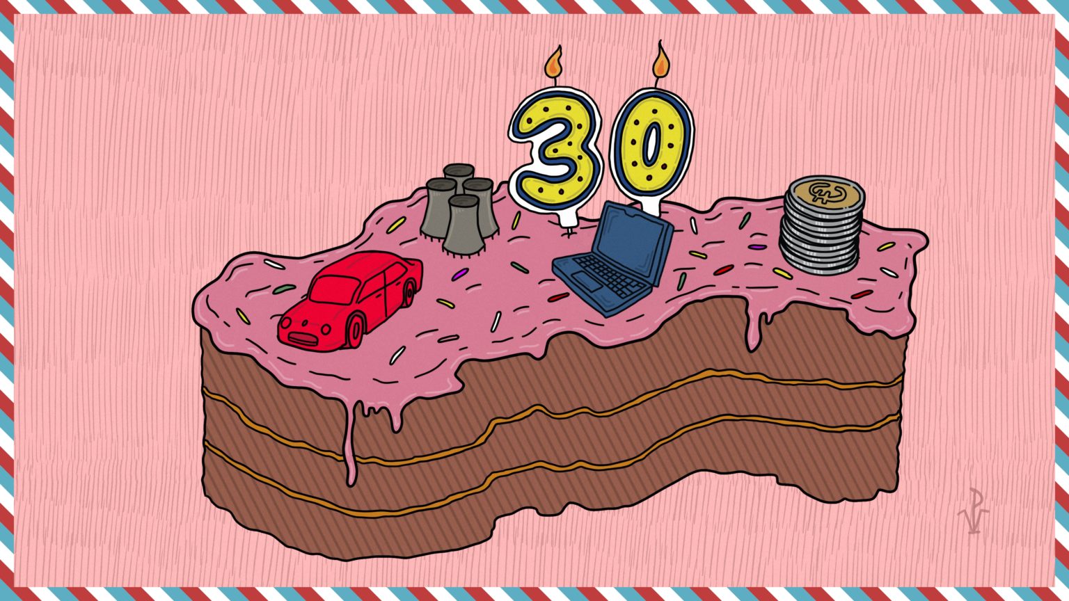 Slovensko 30. Ilustrácia: Vlado Palša