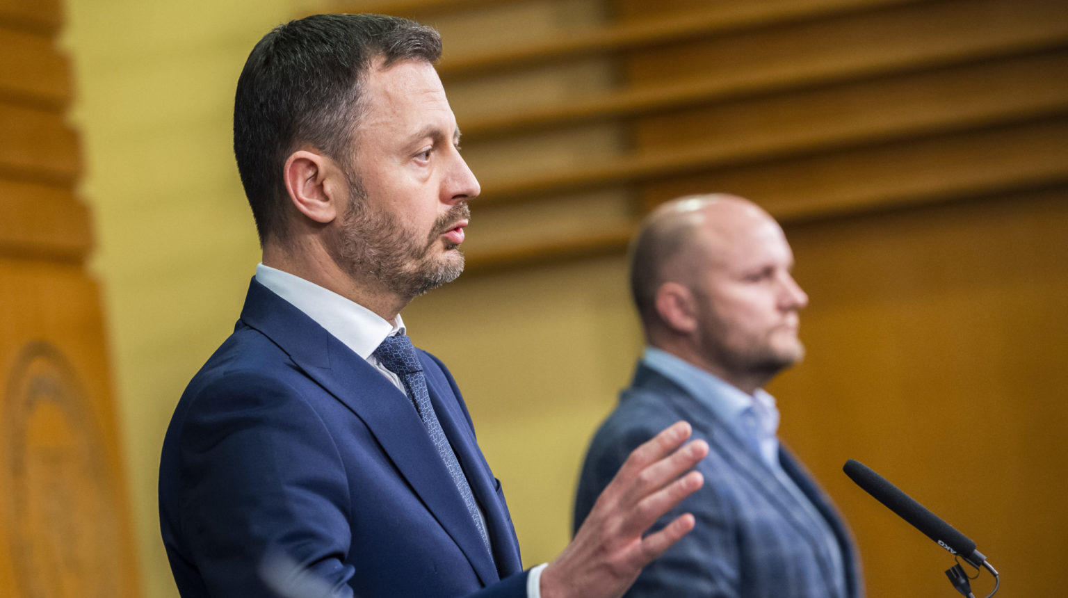 Eduard Heger a Jaroslav Naď. Foto: Jaroslav Novák/TASR. 