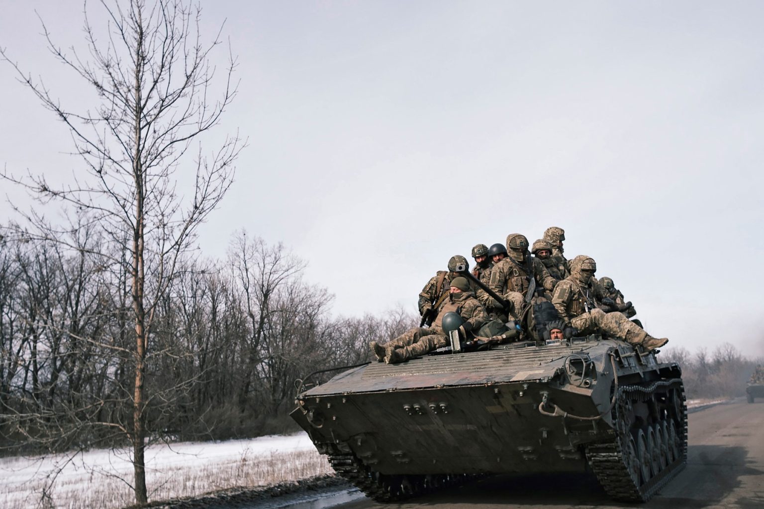 Ukrajinskí vojaci pri Bachmute. Foto: Profimedia