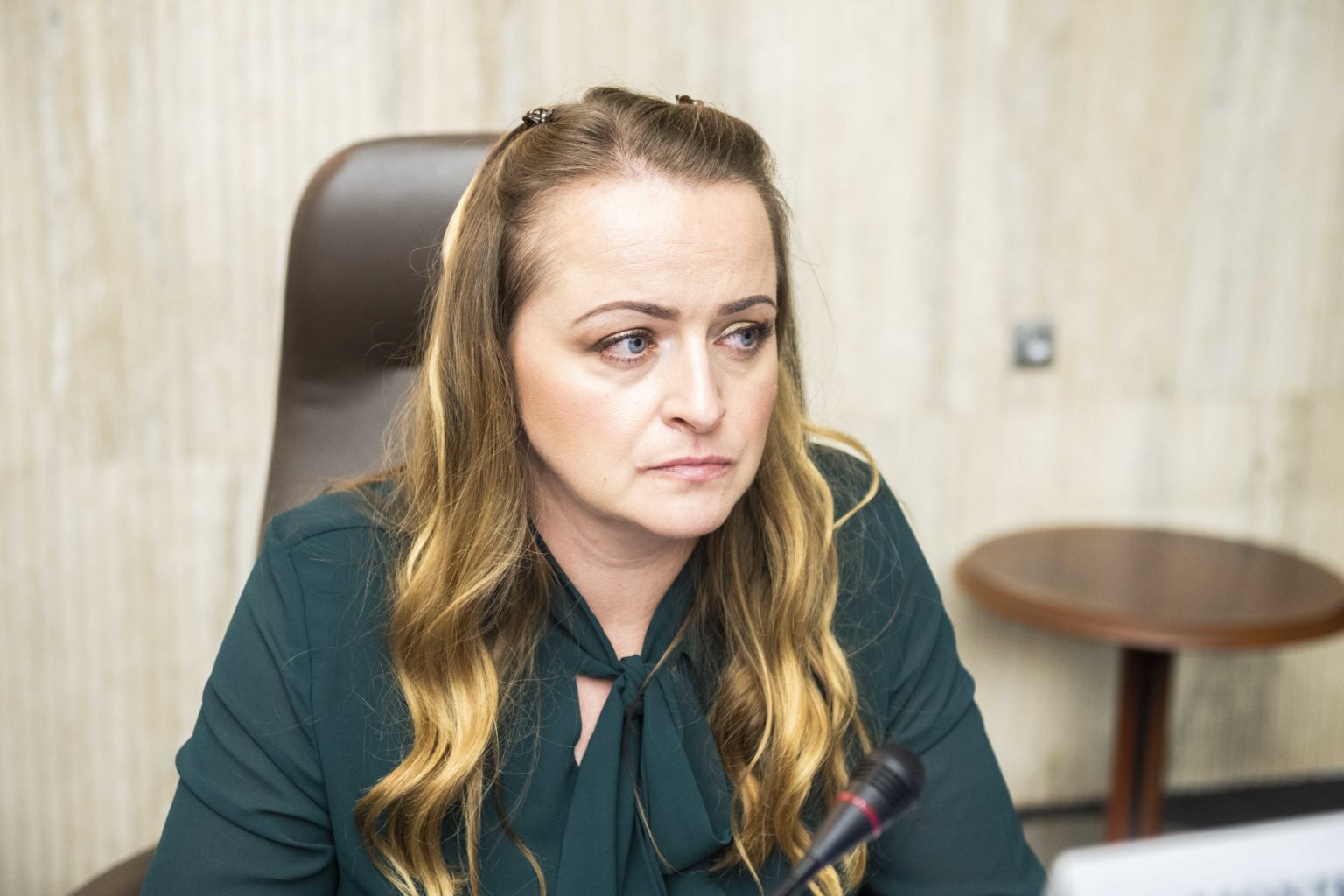 Predsedníčka Konfederácie odborových zväzov a podpredsedníčka Hospodárskej a sociálnej rady SR  Monika Uhlerová. Foto: TASR/AP