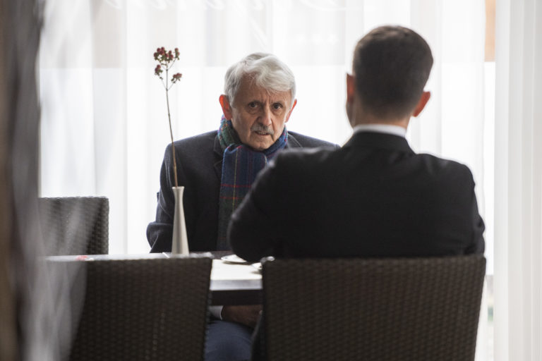 Mikuláš Dzurinda a Eduard Heger (chrbtom). Foto: Jaroslav Novák/TASR
