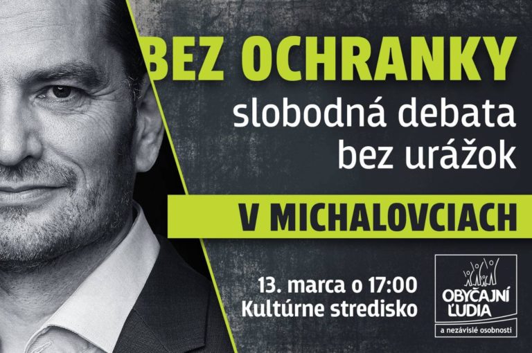 Plagát podujatia v Michalovciach. Foto: Facebook/I. Matovič