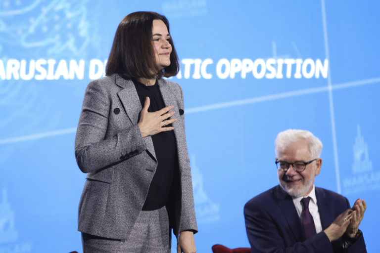 Cichanovská označila Lukašenka za "komplica" v ruskej agresii voči Ukrajine