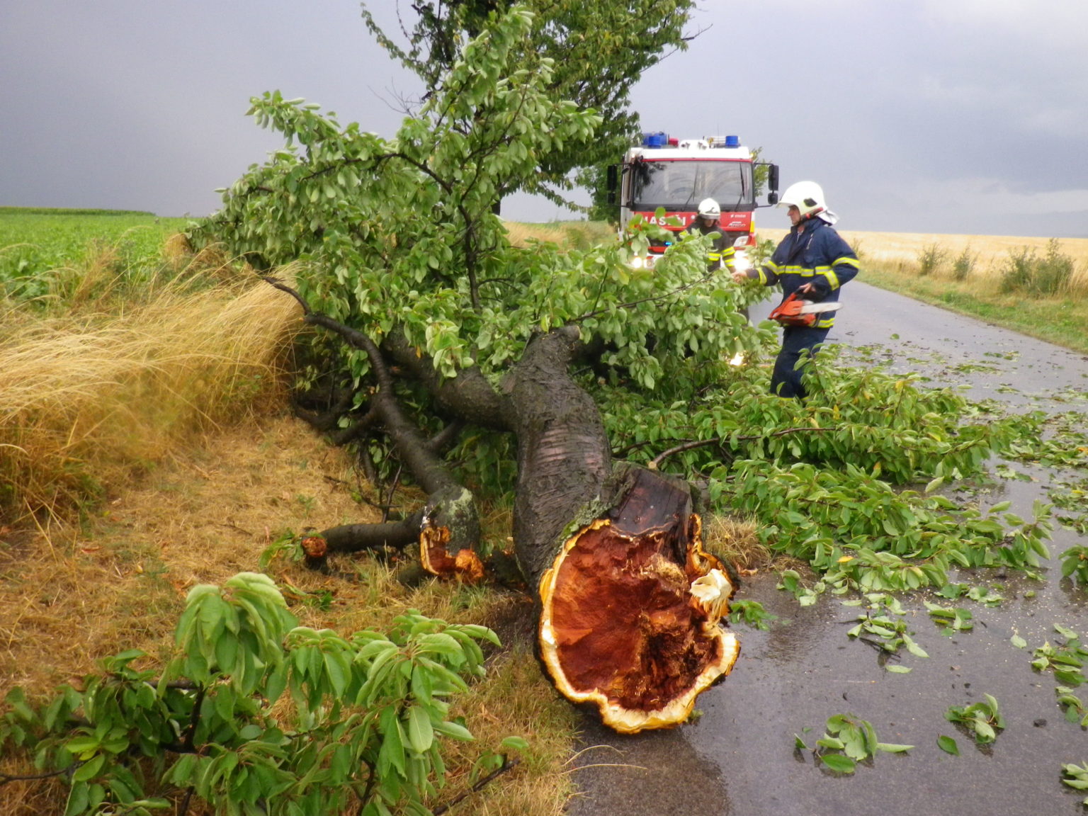 Víkendové počasie poriadne potrápilo hasičov. Foto: KR HaZZ v Trenčíne