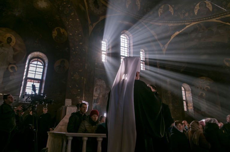 Bohoslužba v Kyjevsko-pečerskej lávre. Foto: Profimedia