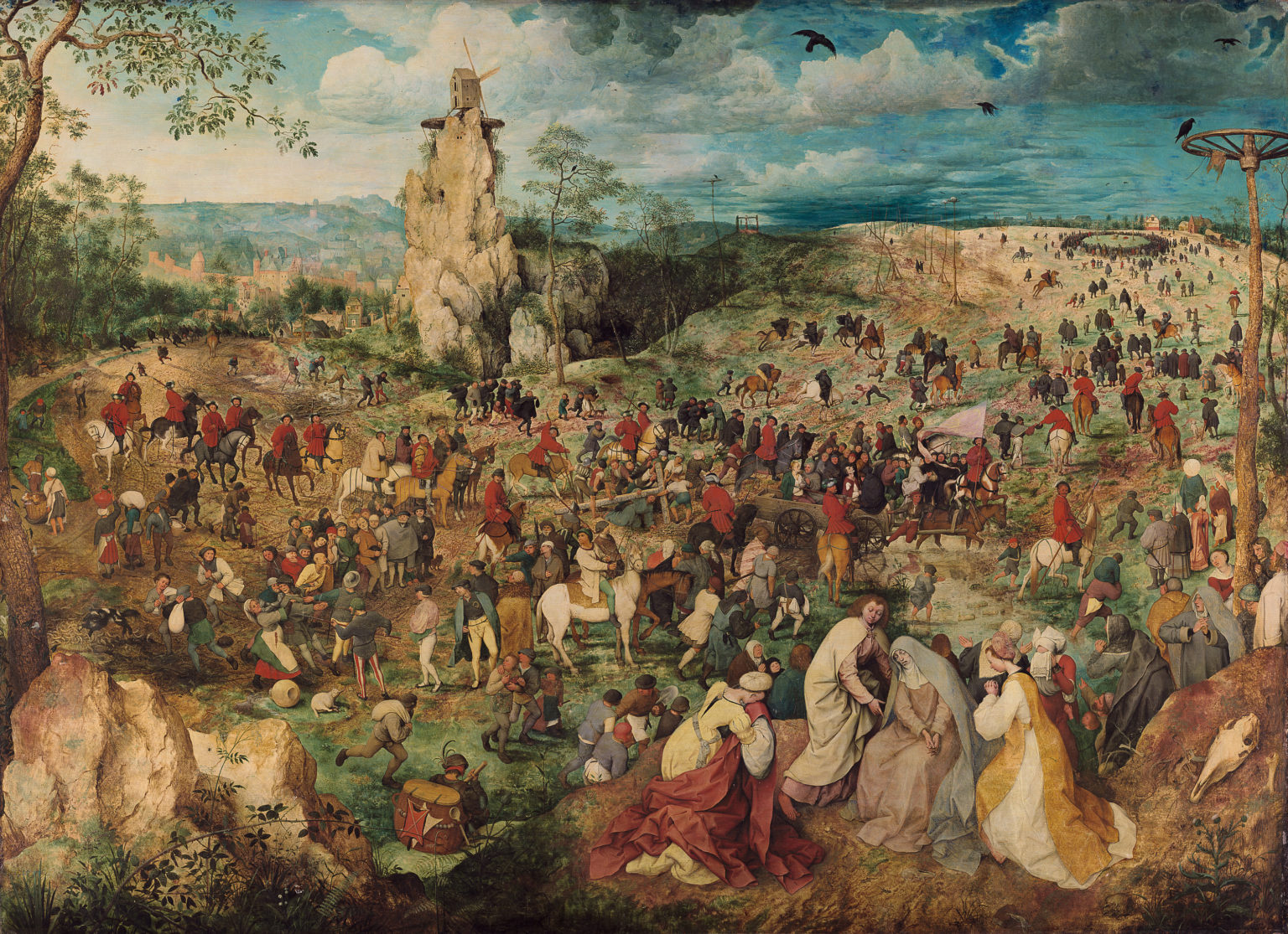 Pieter Bruegel, Kristus nesúci kríž (1564). Zdroj: Wikimedia Commons