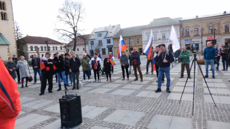 Pochod za mier v Liptovskom Mikuláši. Foto: reprofoto YouTube
