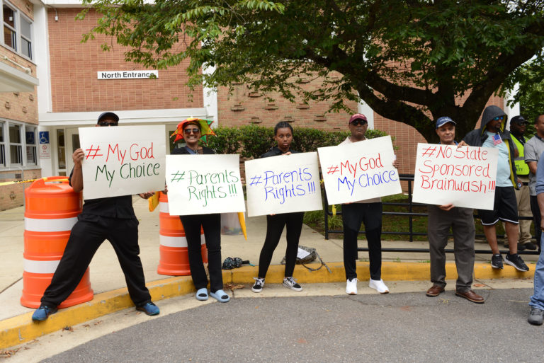Protest moslimov v Marylande. Foto: Flickr.com/Stephen Melkisethian