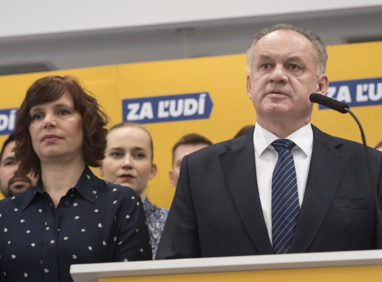 Veronika Remišová a Andrej Kiska. Foto: Martin Baumann/TASR