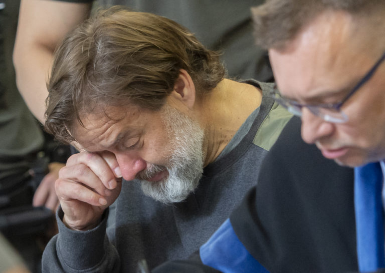 Dušan Dědeček a jeho obhajca Jiří Kučera. Foto: Martin Baumann/TASR