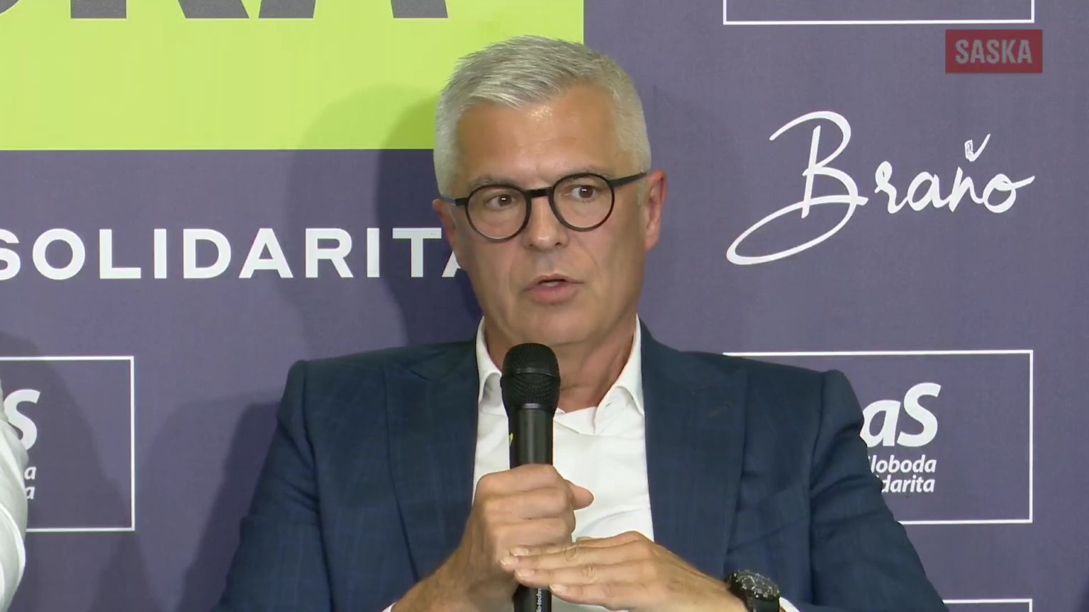 Ivan Korčok počas diskusie v sídle SaS v stredu 21. júna 2023. Foto: reprofoto Facebook