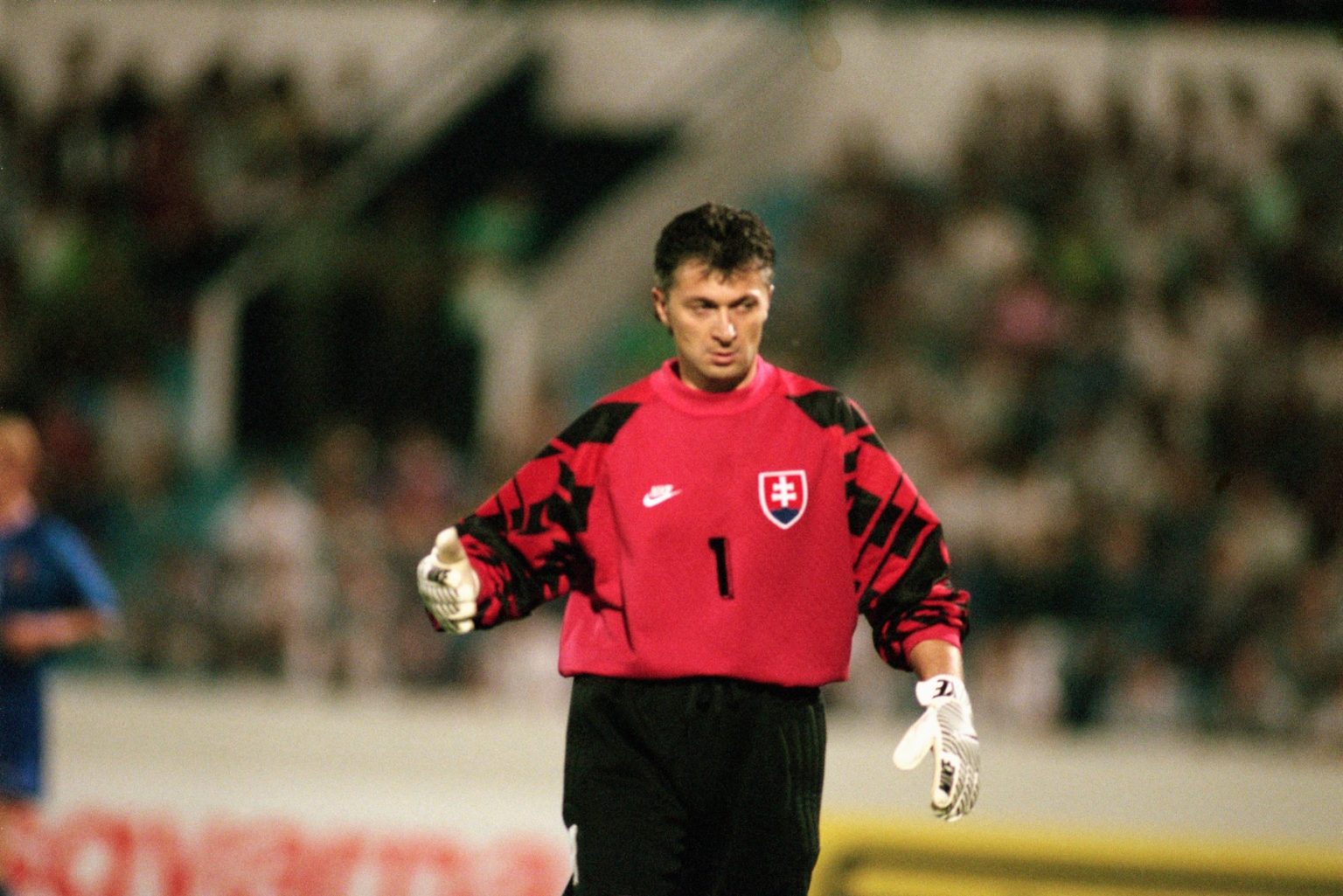 Ladislav Molnár počas kvalifikačného zápasu na MS 1998, v ktorom Slovensko porazilo Čechov 2:1. Foto: Profimedia.sk