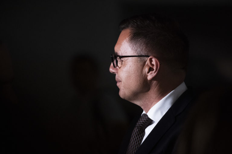 Peter Kažimír pred Špecializovaným trestným súdom vo štvrtok 20. júla. Foto: Novák/TASR