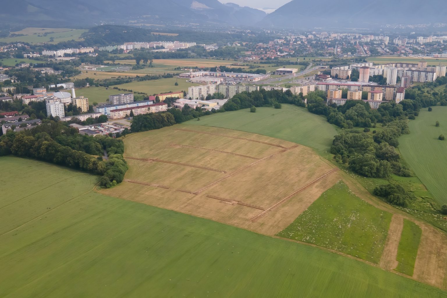 Martinské terasy, kde bude stáť 85 rodinných domov. Foto: archív