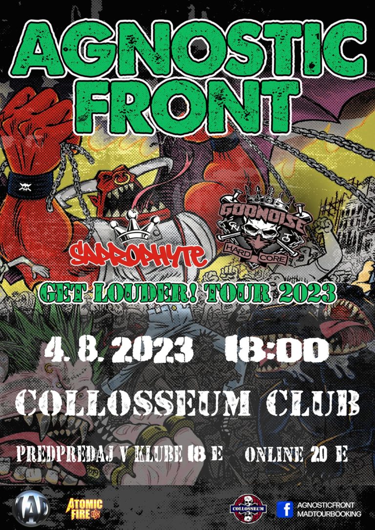 Do košického Collossea prichádza legendárny Agnostic Front!