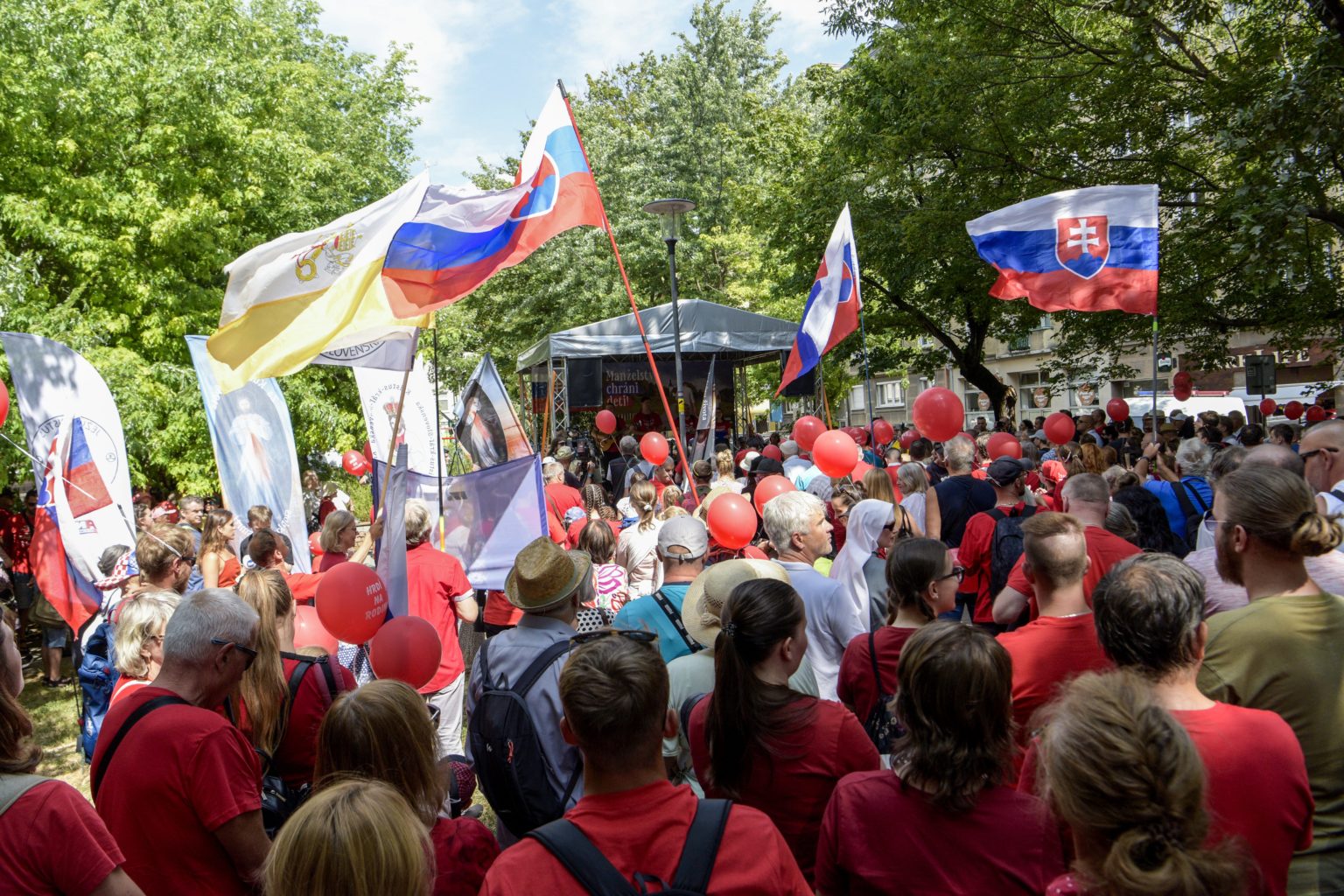 Národný pochod Hrdí na rodinu  22. júla 2023 v Bratislave. Foto:: Pavol Zachar/TASR