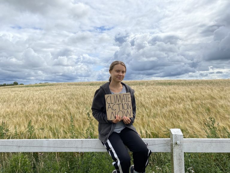 Greta Thunbergová na fotografii, ktorú 21. júla zverejnila na svojom Twitteri. Zdroj: Twitter