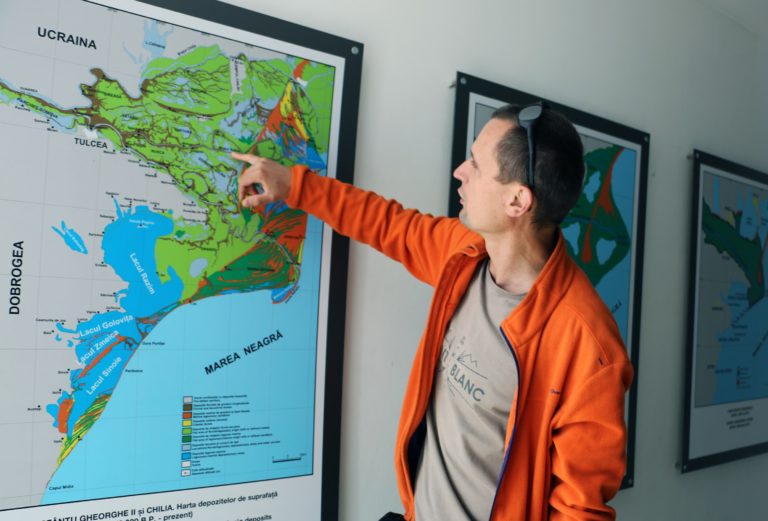 Ilustračné foto delty Dunaja (na mape). Foto: Pavol Remiáš/TASR