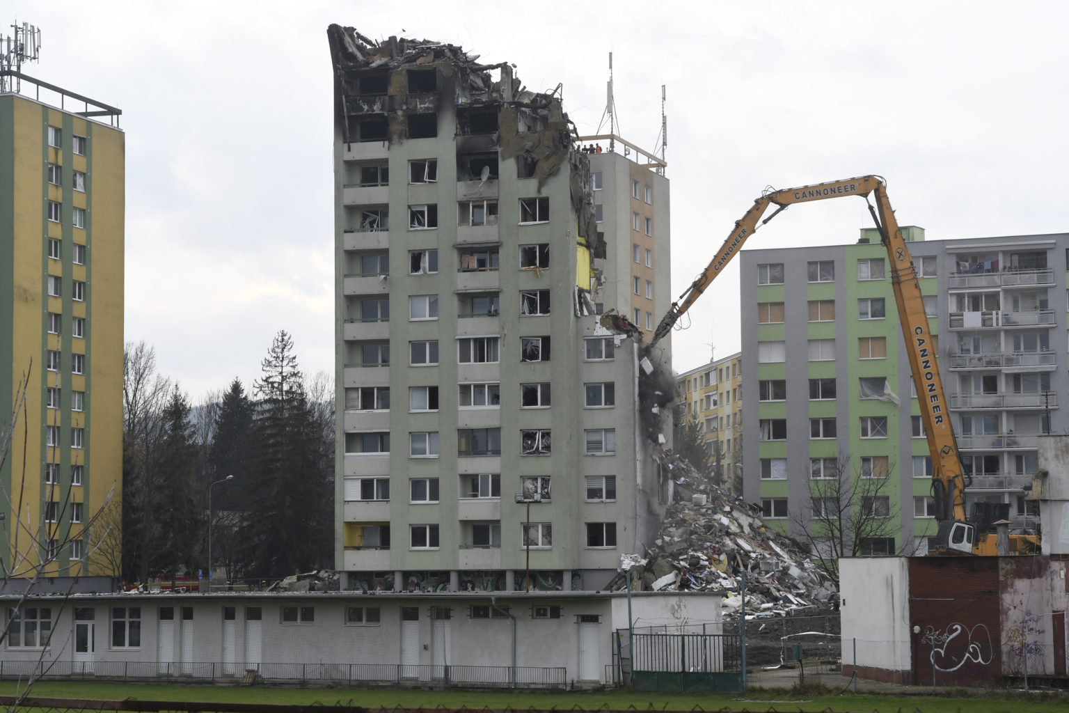Bytovka na Mukačevskej ulici v Prešove po výbuchu plynu. Foto: Milan Kapusta/TASR