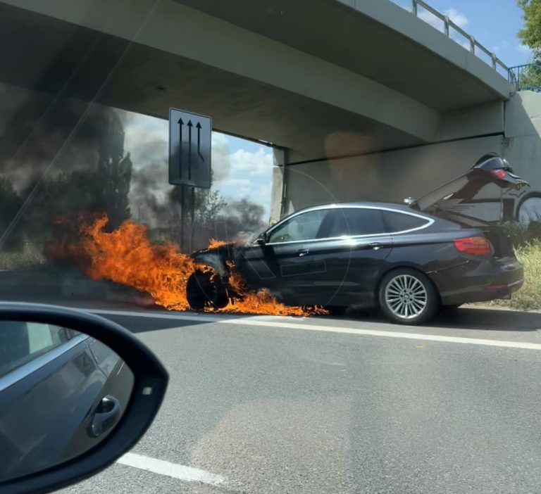 Požiar vozidla na Prešovskej ceste v Košiciach