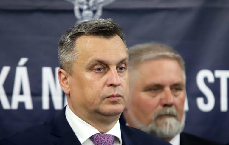 Andrej Danko počas tlačovej konferencie, na ktorej predstavil kandidátnu listinu strany pred septembrovými predčasnými parlamentnými voľbami vo Zvolene v sobotu 10. júna 2023. Foto: Ján Krošlák/TASR