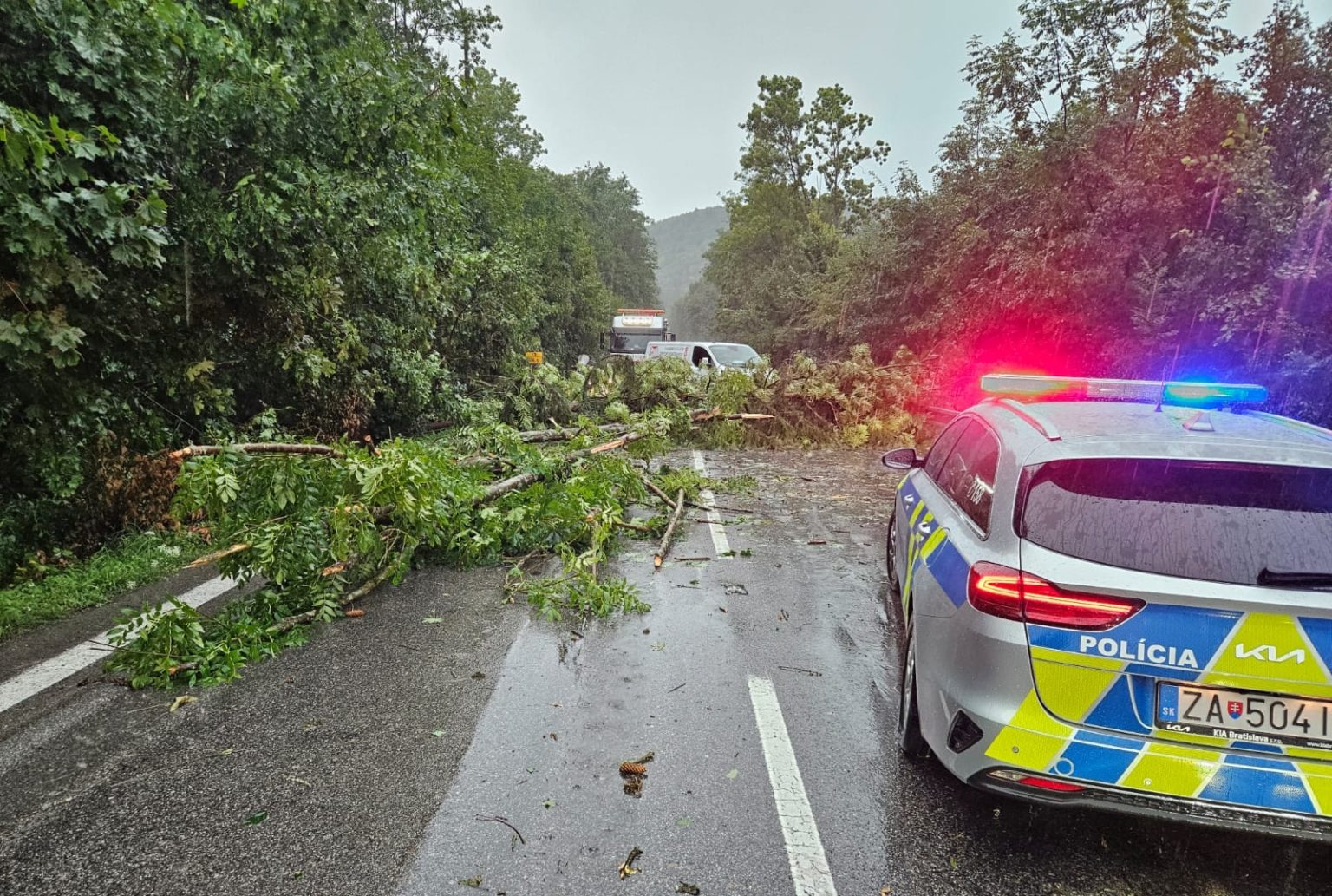 Búrlivá zmena počasia spôsobila viaceré škody. FOTO: polícia