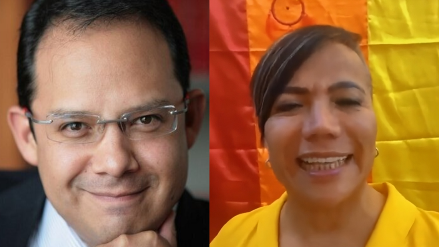 Vľavo: Rodrigo Iván Cortés. Vpravo: Salma Luévano. Zdroj: Twitter