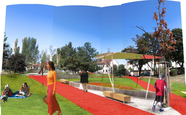 Na Ľudovom námestí v Novom Meste otvorili vnútroblok s ihriskom