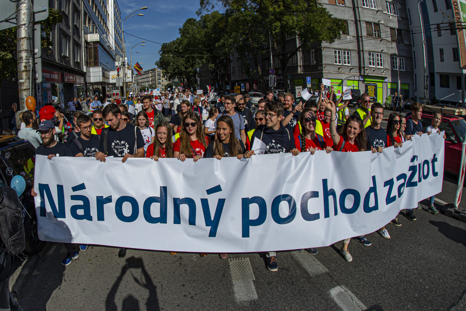 Na snímke 3. ročník Národného pochodu za život. Bratislava, 22. septembra 2019, ilustračný obrázok. Foto: Pavel Neubauer/TASR