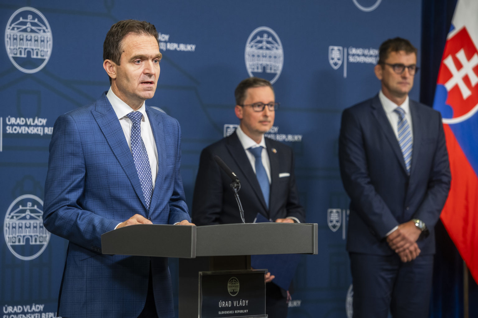 Ľudovít Ódor, Peter Dovhun a Branislav Strýček. Foto: Jaroslav Novák/TASR