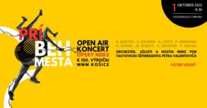 Opera Národného divadla Košice pripravuje k stému maratónu open air koncert
