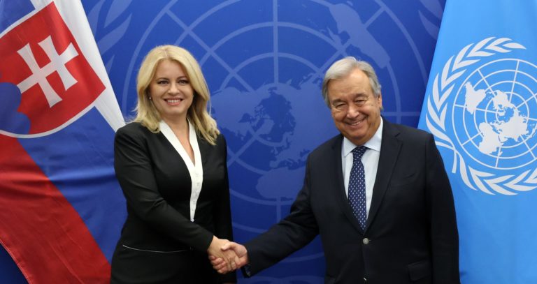 Zuzana Čaputová a António Guterres. Foto: Zuzana Čaputová/Twitter
