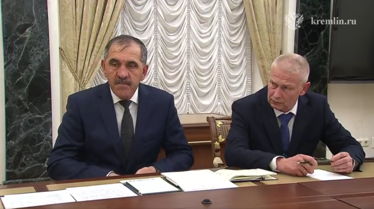 Junus-Bek Jevkurov a Andrej Trošev. Reprofoto: NEXTA/X