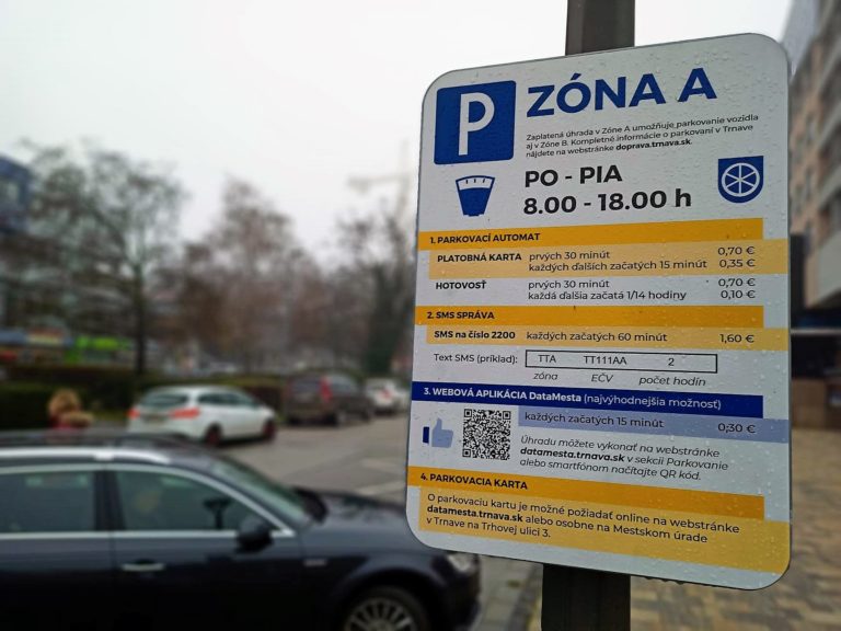 Trnavská radnica chce lepšie podmienky pre celodenné parkovanie