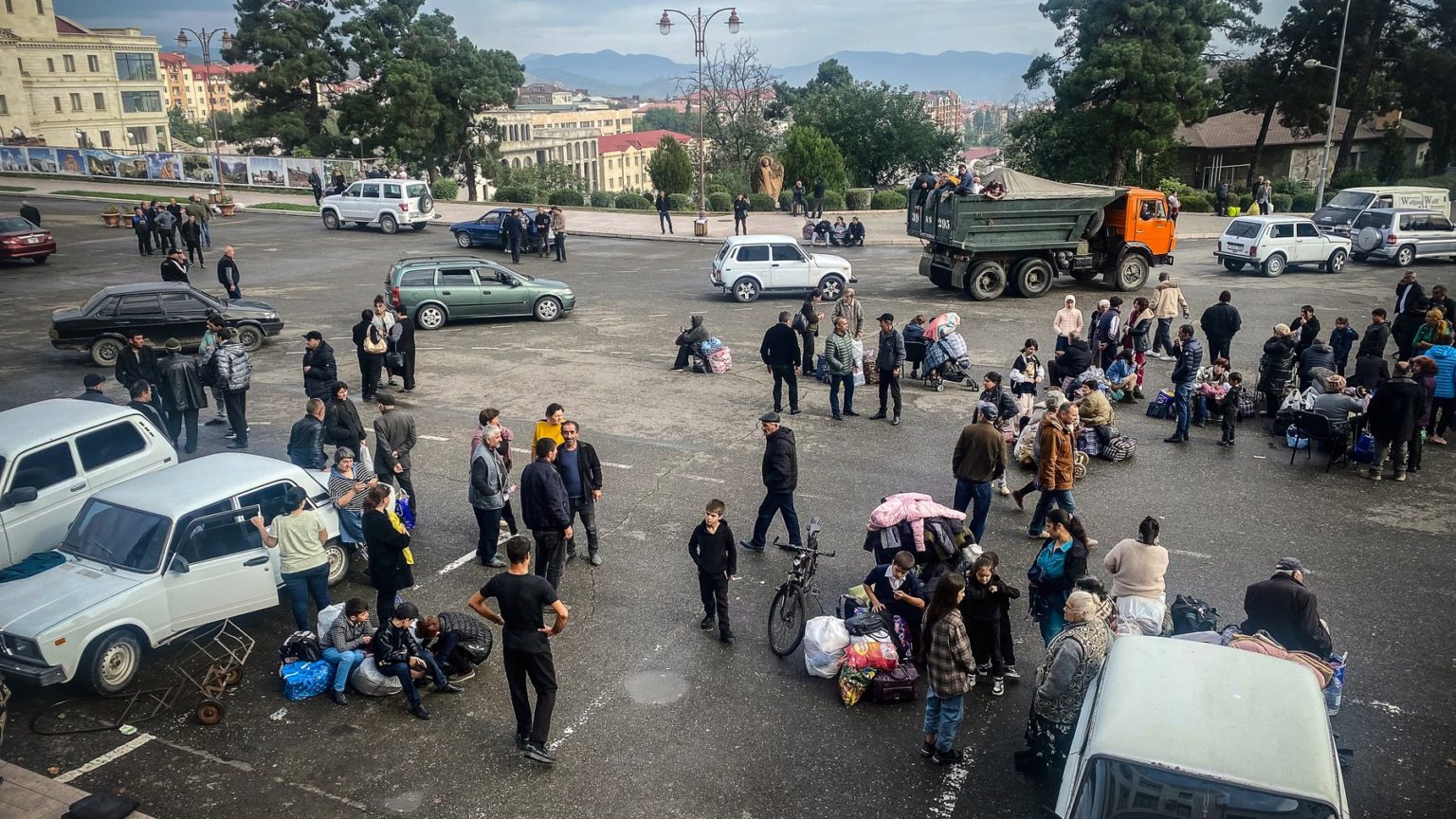 Utečenci z hlavného mesta Náhorného Karabachu Stepanakert. Foto: Profimedia
