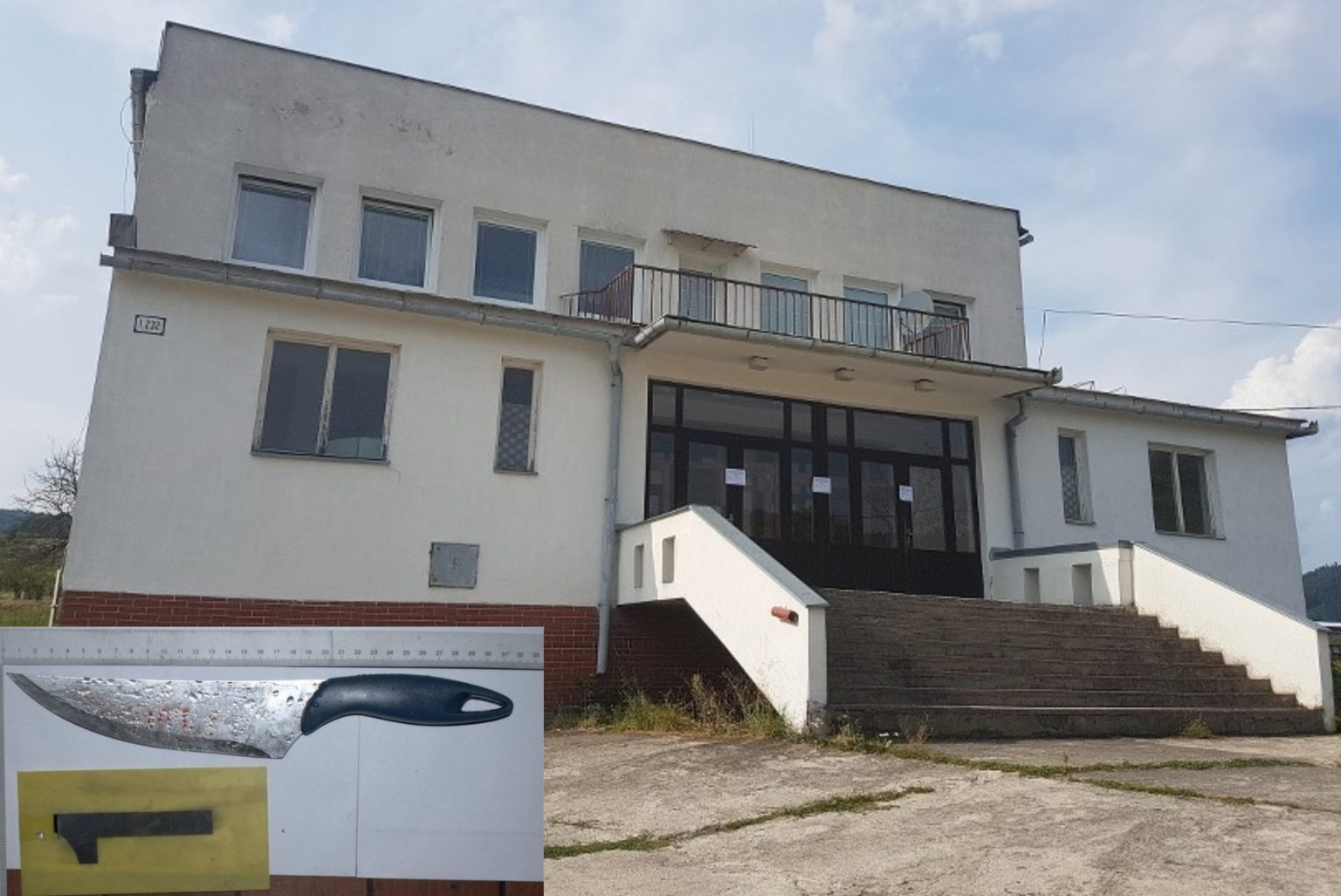 Manželku dobodal kuchynským nožom dlhým 12 centimetrov v Novej Bani. Foto: Polícia SR 