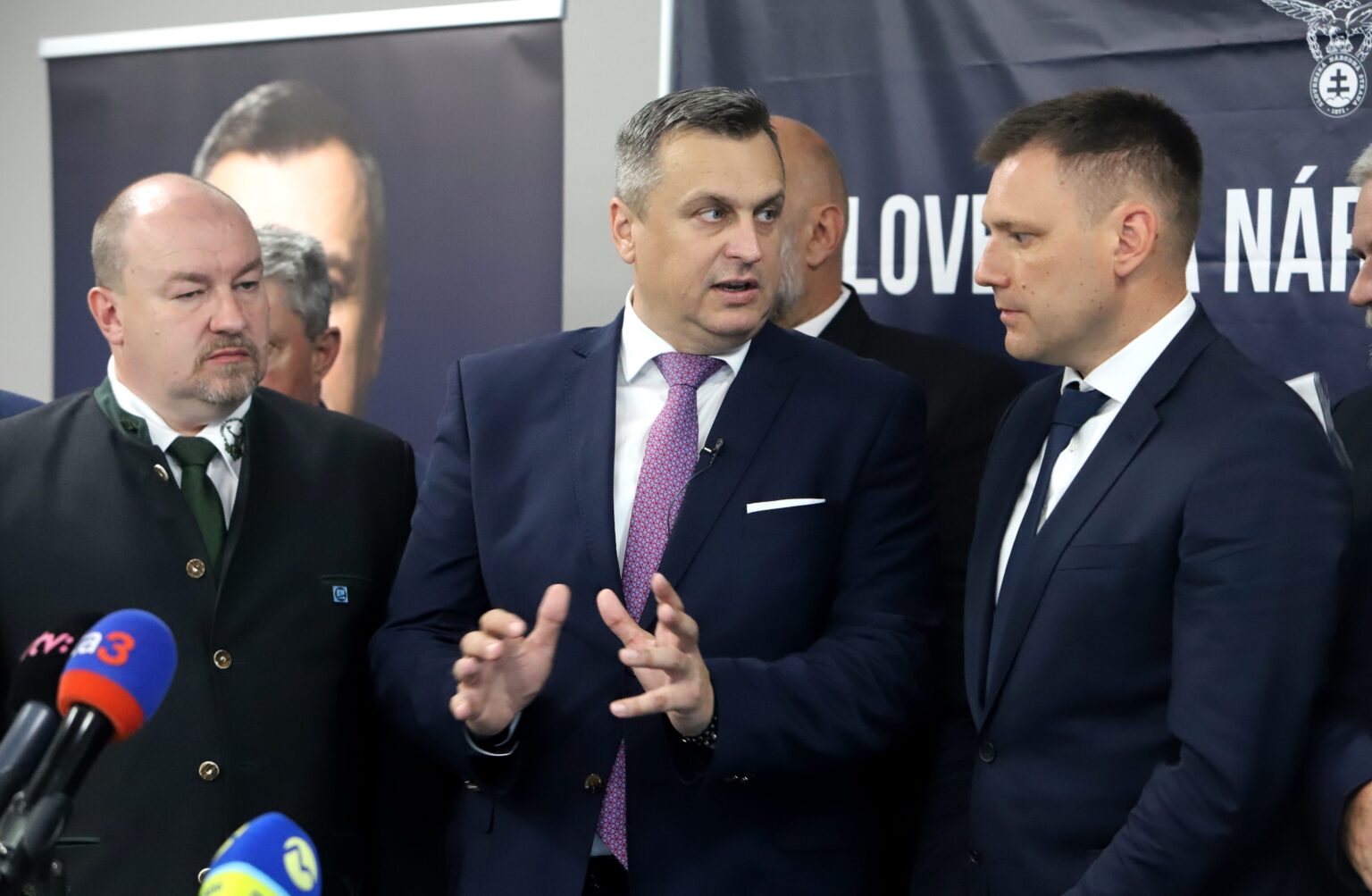 Rudolf Huliak Andrej Danko a Tomáš Taraba. Foto: Ján Krošlák/TASR