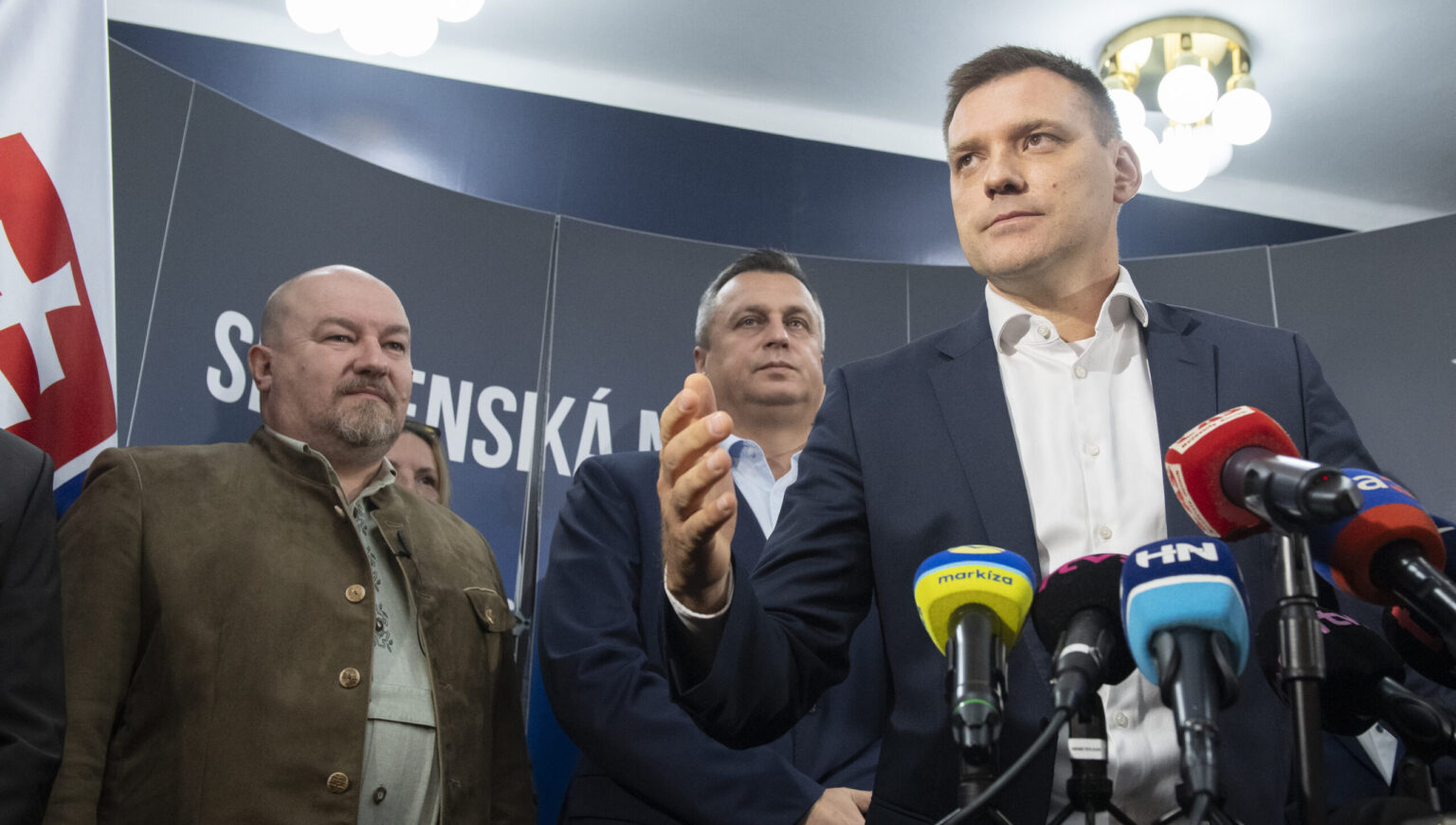 Rudolf Huliak, Andrej Danko a Tomáš Taraba. Foto: Martin Baumann/TASR