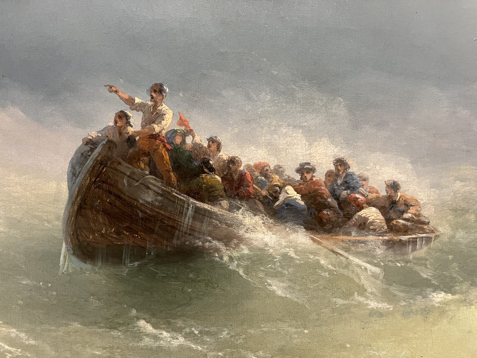 Hovhannes Aivazovsky: Búrka, detail (olej na plátne, 1872). Foto: Marian Kuna