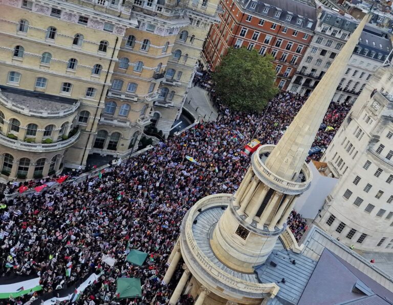 V Londýne demonštrovali tisícky ľudí na podporu Palestínčanov