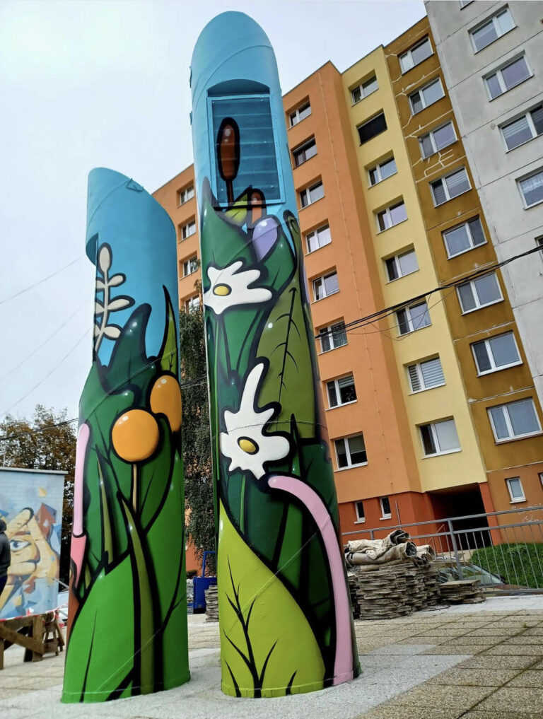 Mural pred PKO Šváby. FOTO: PKO Šváby, Prešov